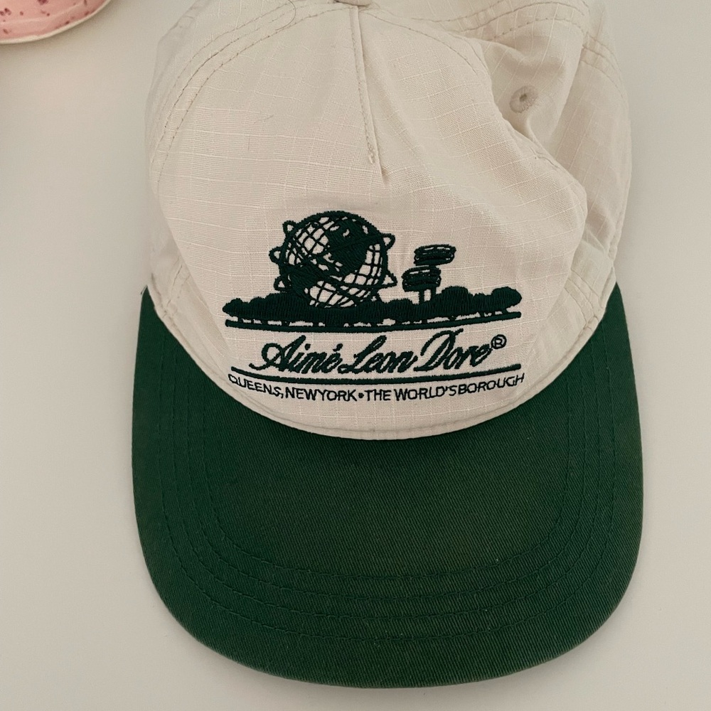 Aimé Leon Dore White and Green Unisphere hat
